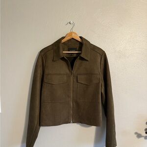 Banana Republic Olive Suede Jacket